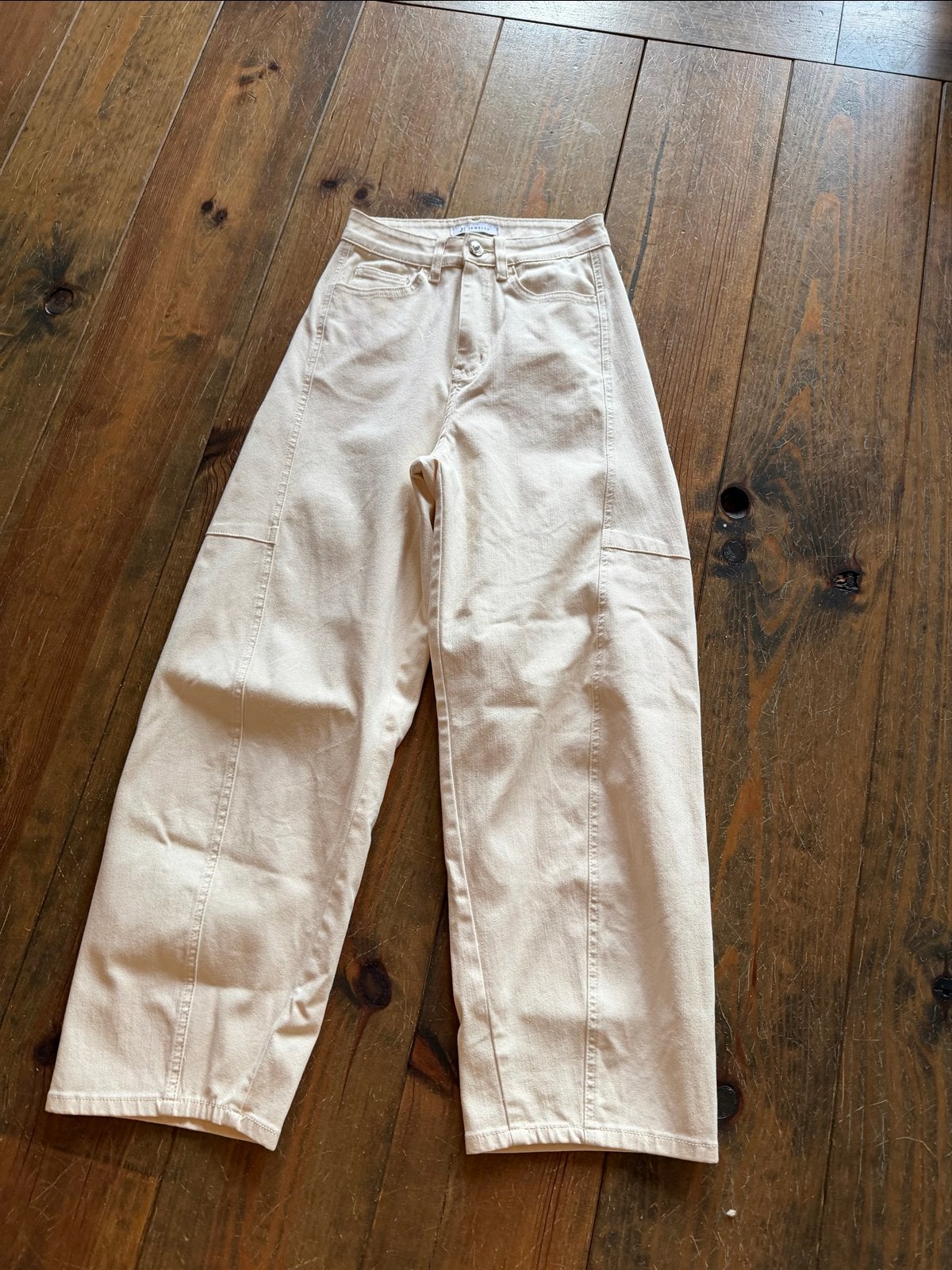 My Jewellery Ballonbroek Crème Jeans Maat 36 High Waist, Ophalen of Verzenden, Nieuw, Maat 36 (S), Beige