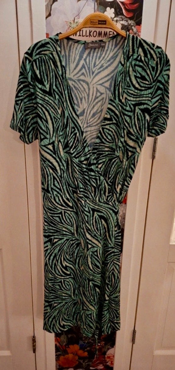 Geisha wikkeljurk met zebraprint - Maat XL/42, Maat 42/44 (L), Ophalen of Verzenden, Zo goed als nieuw, Knielengte