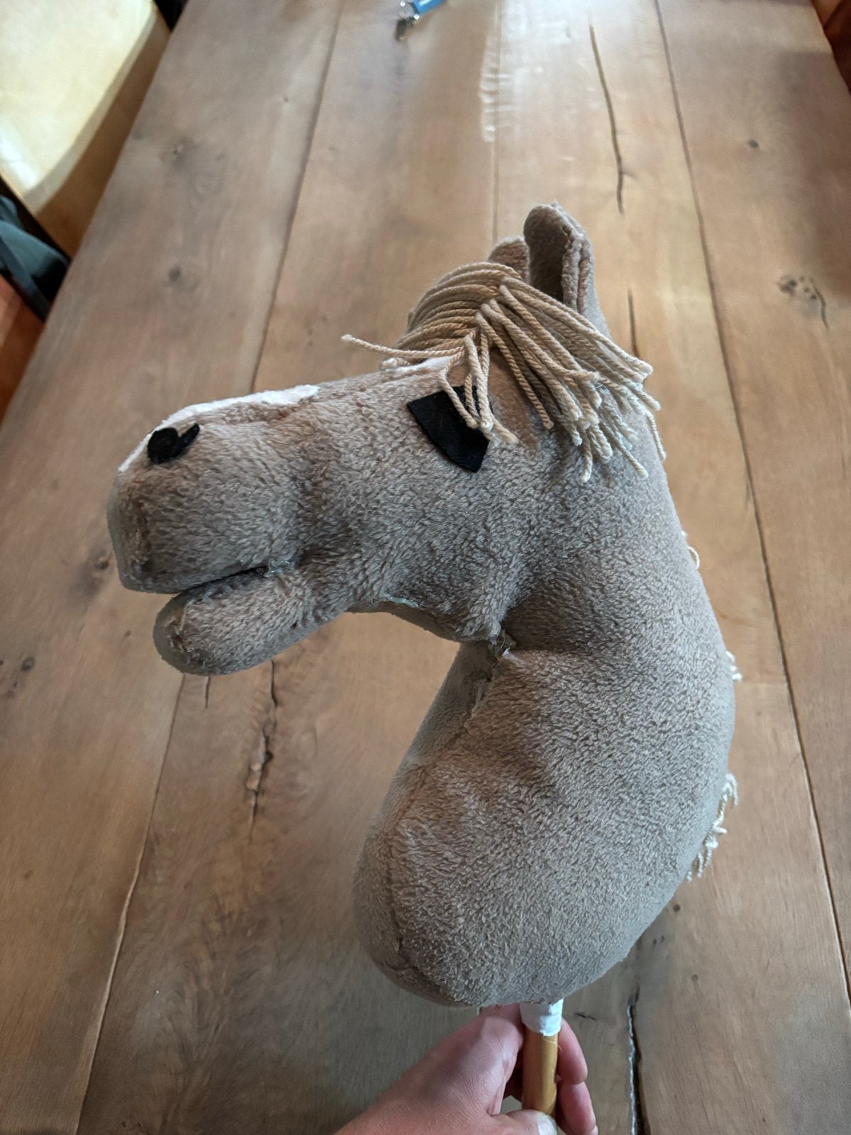 Hobbyhorse - grijs paard op stok, Kinderen en Baby's, Speelgoed | Overig, Ophalen of Verzenden, Gebruikt, Jongen of Meisje