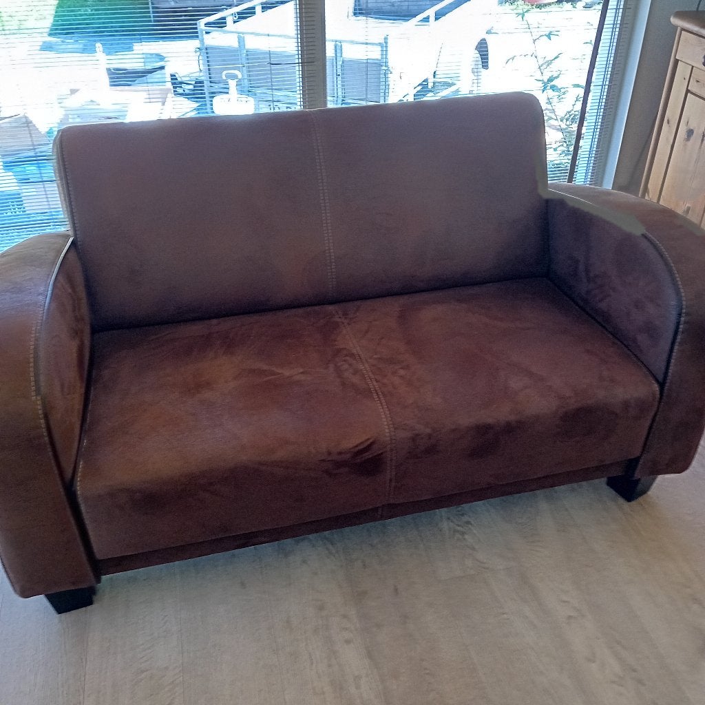 Te koop: bankstel, Ophalen, 75 tot 100 cm, Rechte bank, Stof