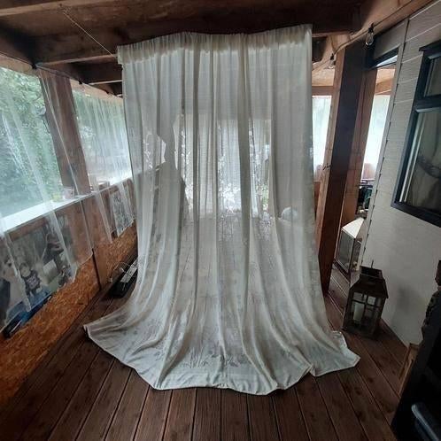 Witte vitrage, Breedte 130cm, Hoogte 263cm, Ophalen of Verzenden, Gebruikt, 100 tot 150 cm