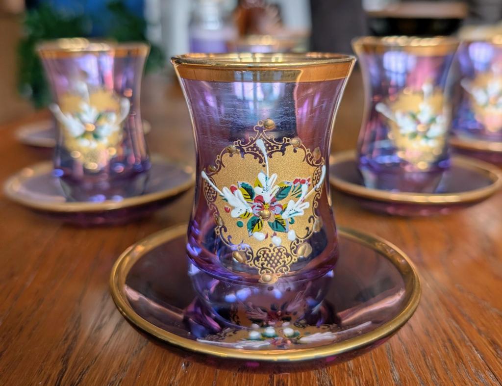 Prachtige Turkse theeset - Istanbul souvenir, Ophalen of Verzenden