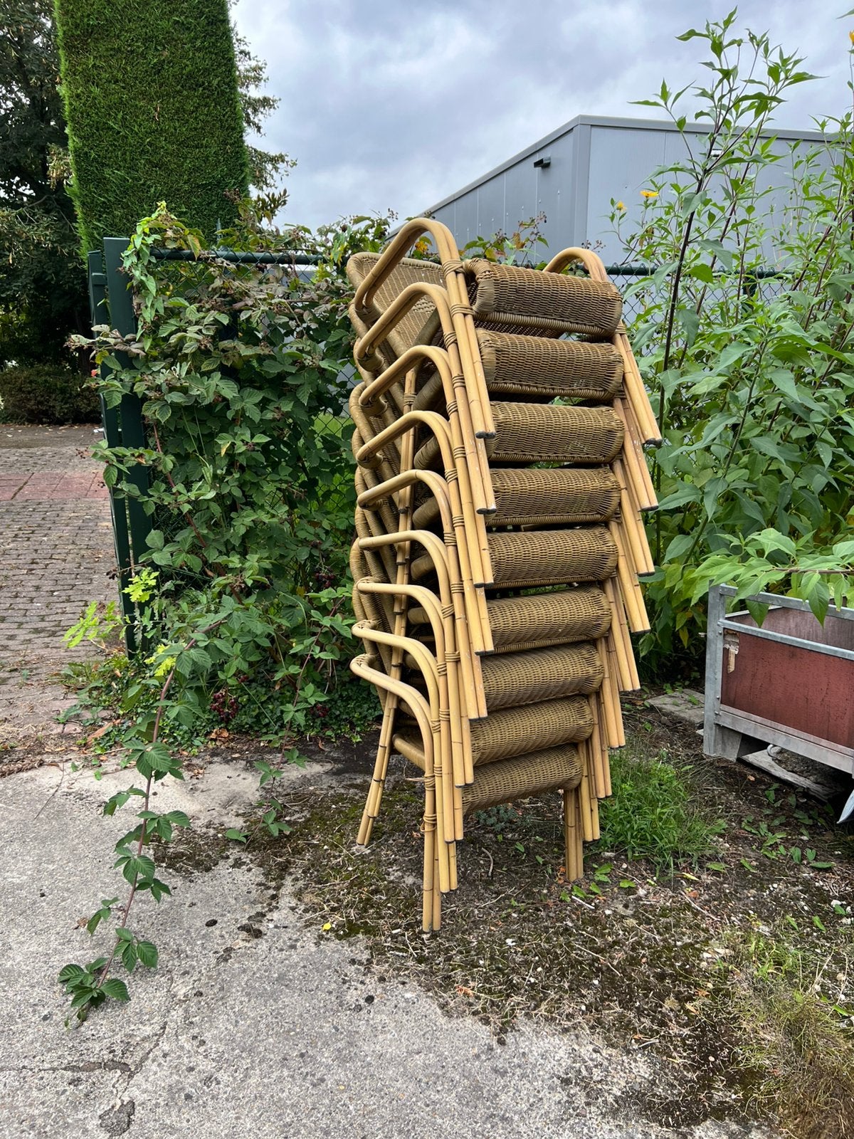 Tuinstoelen, terrasstoelen gratis, Ophalen, Gebruikt, Kunststof, Stapelbaar