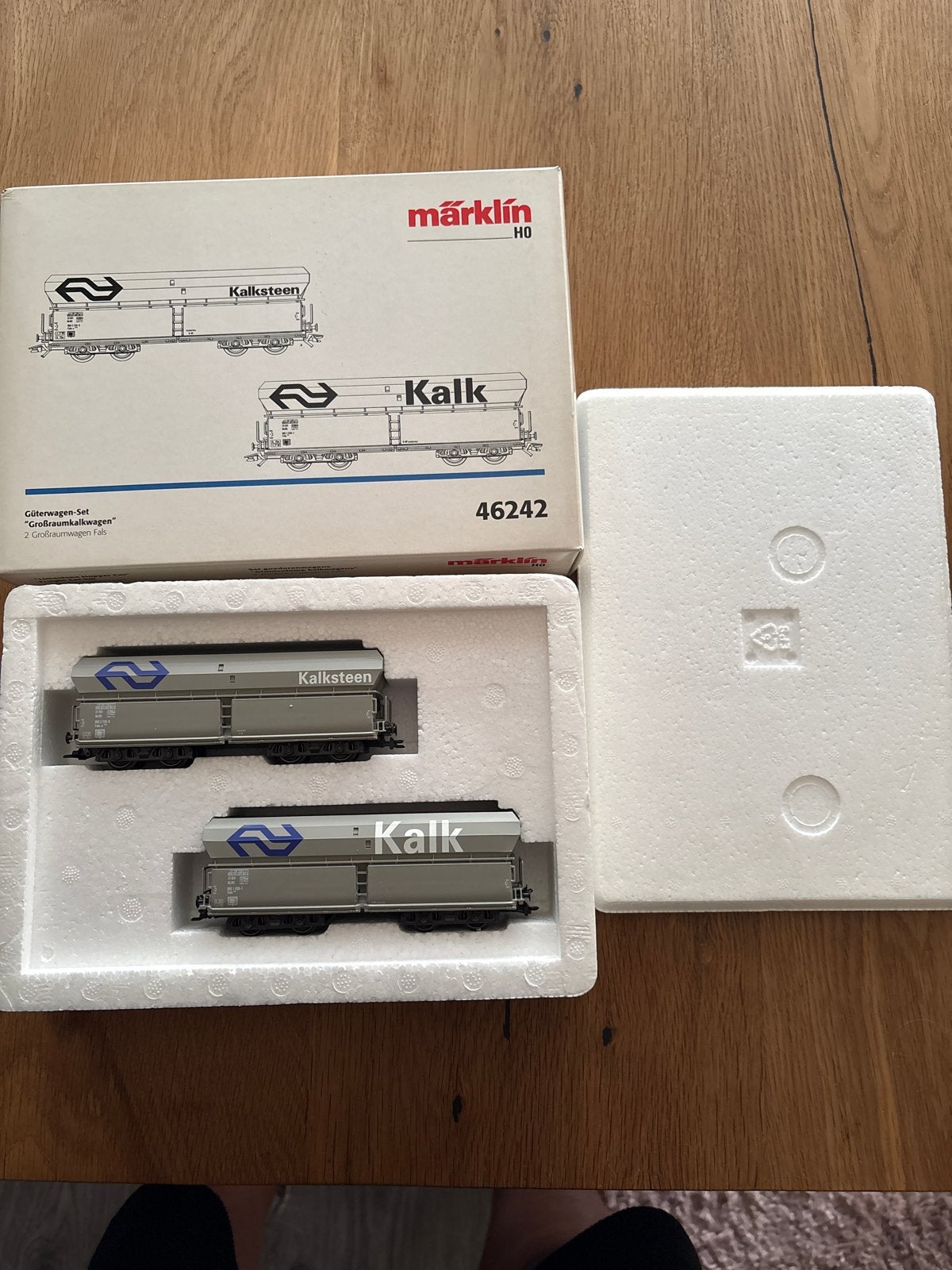 Märklin H0 Goederenwagenset 46242 NS Kalksteen/Kalk, Ophalen, Wisselstroom, NS, Märklin