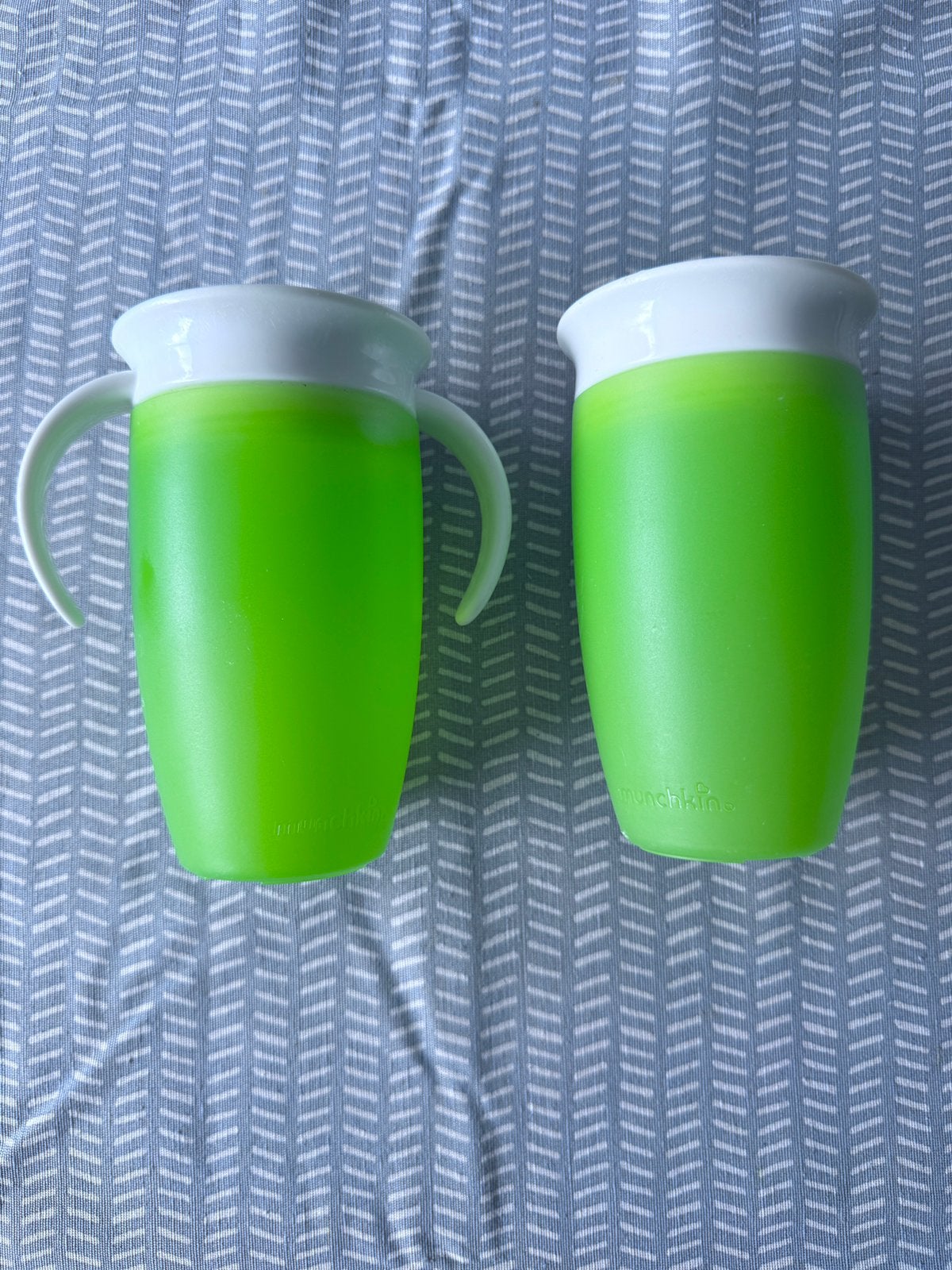 Set van 2 Munchkin Miracle 360 Anti-Lek Bekers - groen, Overige merken, Gebruikt, Ophalen of Verzenden, Drinkbeker