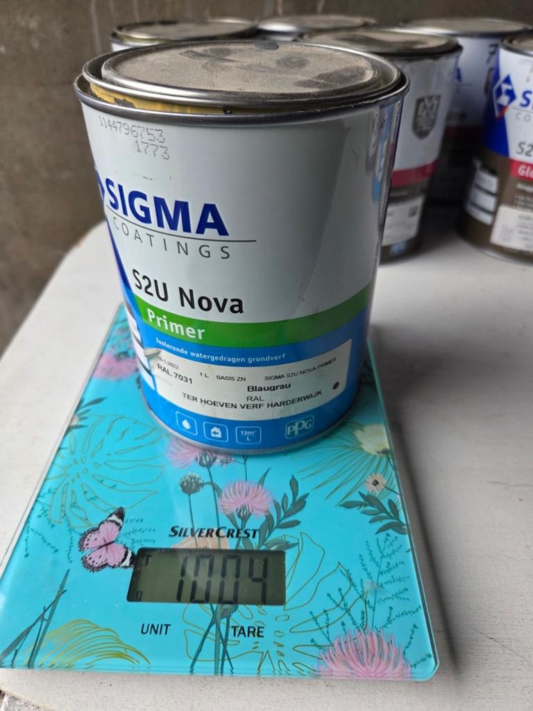Sigma S2U Nova Primer Blaugrau RAL 7031, Doe-het-zelf en Verbouw, Verf, Beits en Lak, Ophalen of Verzenden, Nieuw