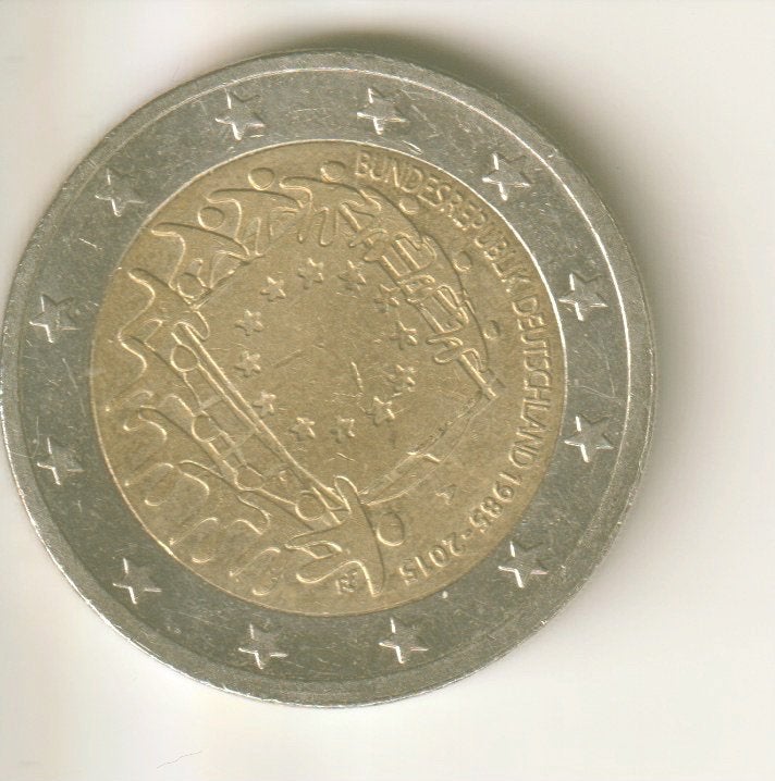 2 euro 2015 a duitsland eu vlag, Verzenden, Duitsland, 2 euro