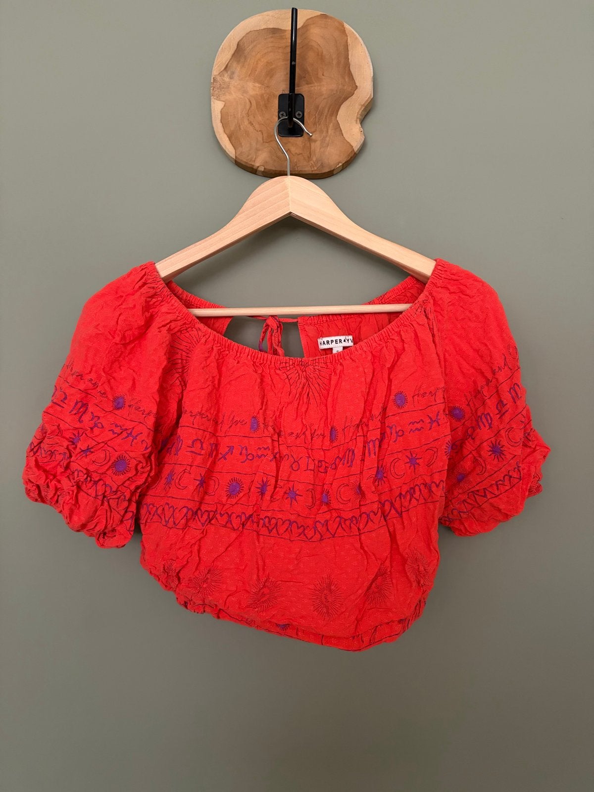 Harper & Yve top met open rug, Oranje, Ophalen of Verzenden, Korte mouw, Maat 36 (S)