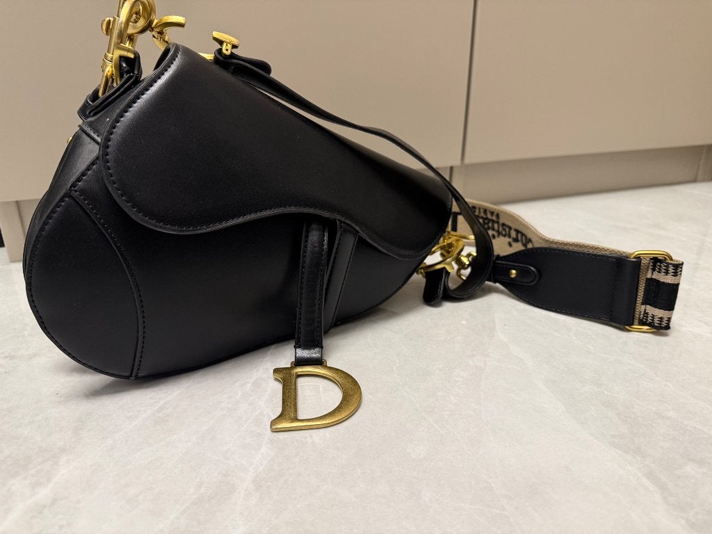 Dior Saddle Bag zwart, Ophalen, Zo goed als nieuw, Zwart, Handtas