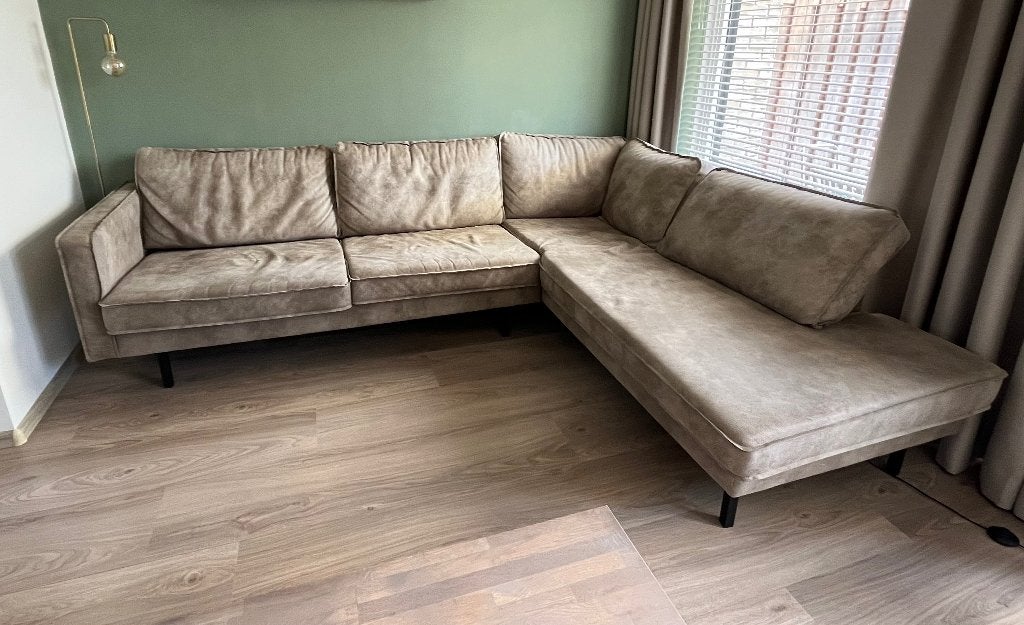 Hoekbank Rodeo kleur Elephant skin, Huis en Inrichting, Banken | Bankstellen, Ophalen, Overige materialen, 250 tot 300 cm, Hoekbank