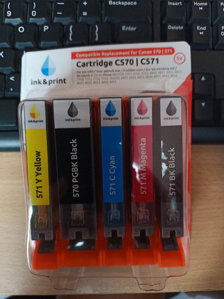 Inkt & Print Cartridges C570/C571 voor Canon (5-pack), Computers en Software, Ophalen, Nieuw, Ink & Print