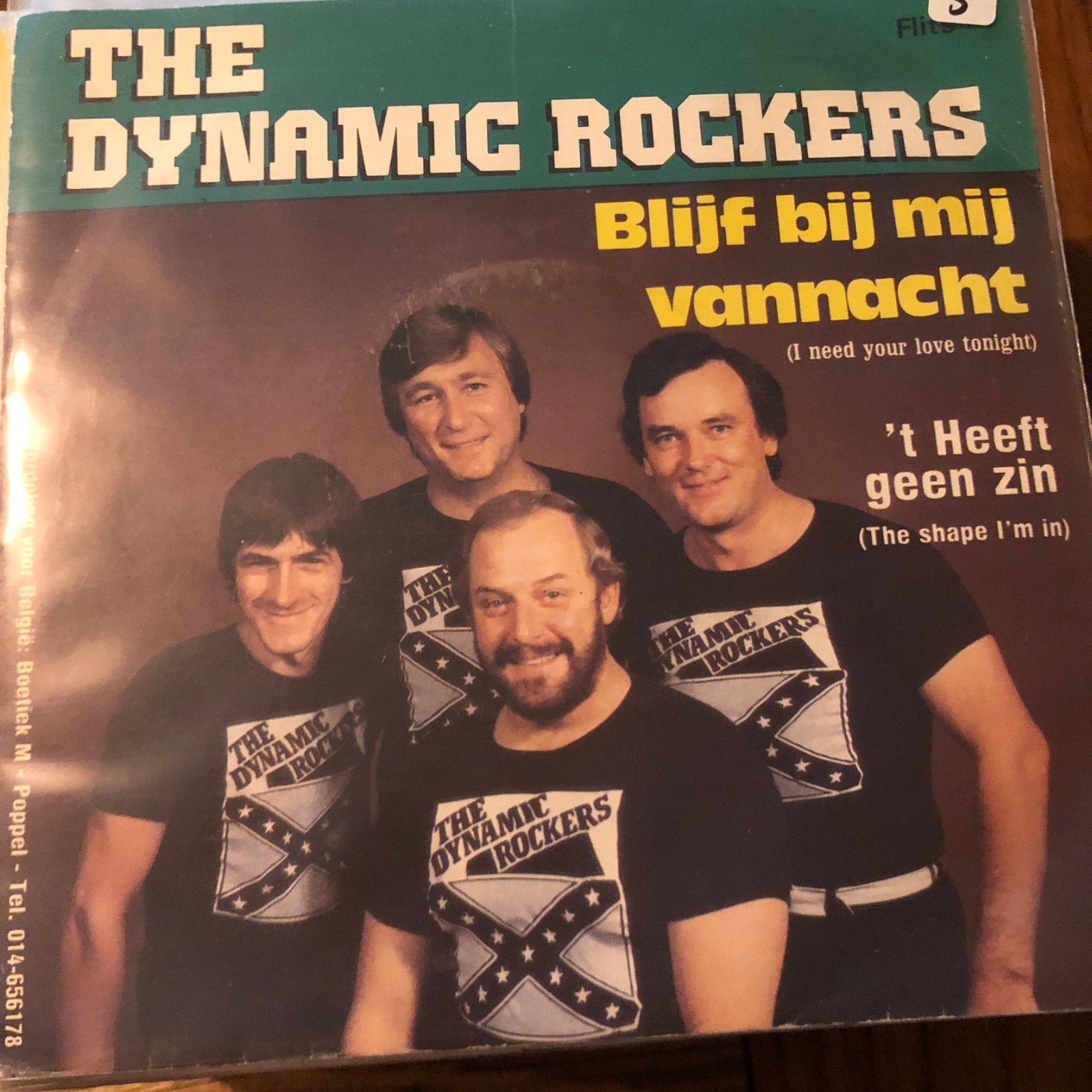 The Dynamic Rockers - Blijf bij mij vannacht (Single), Ophalen of Verzenden, Zo goed als nieuw, 7 inch