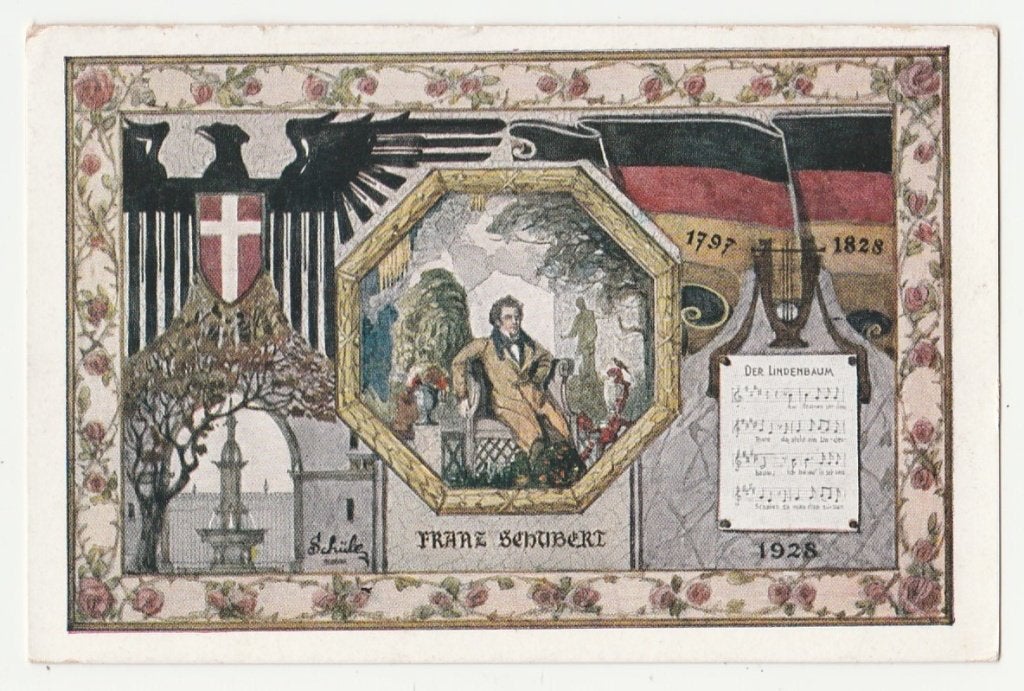 Componisten.  Franz Schubert.    Illustrateurs., Verzamelen, Verzenden, 1920 tot 1940, Ongelopen, Overige thema's