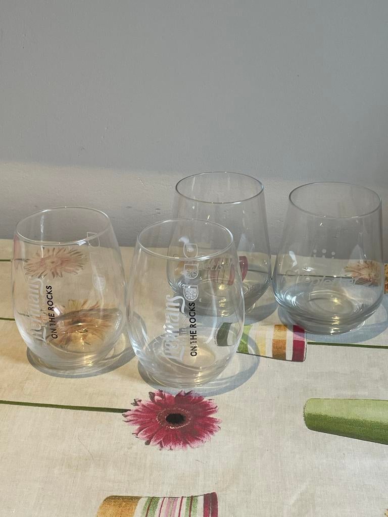 Set van 4, Liefmans 'On The Rocks' en Appletizer glazen, Glas of Glazen, Nieuw, Ophalen of Verzenden, Glas