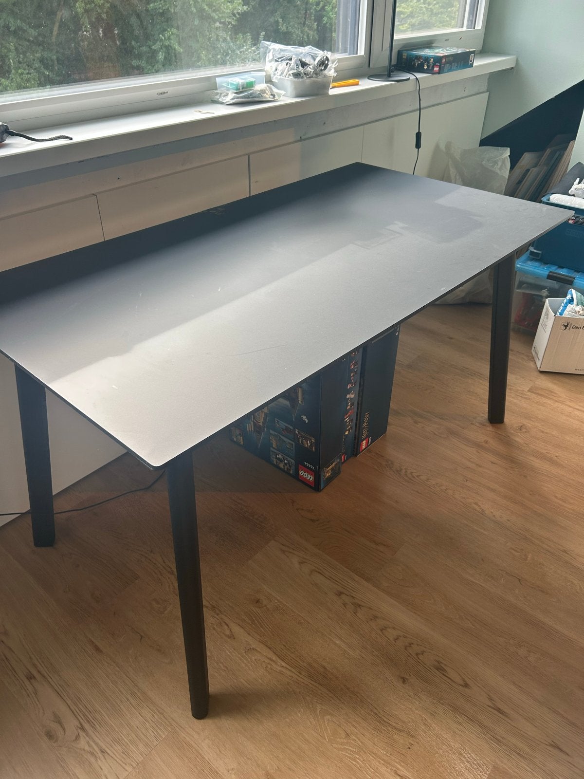 HAY Bureau/tafel 140x75 cm zwart, Huis en Inrichting, Ophalen, Zwart, Gebruikt, Hout