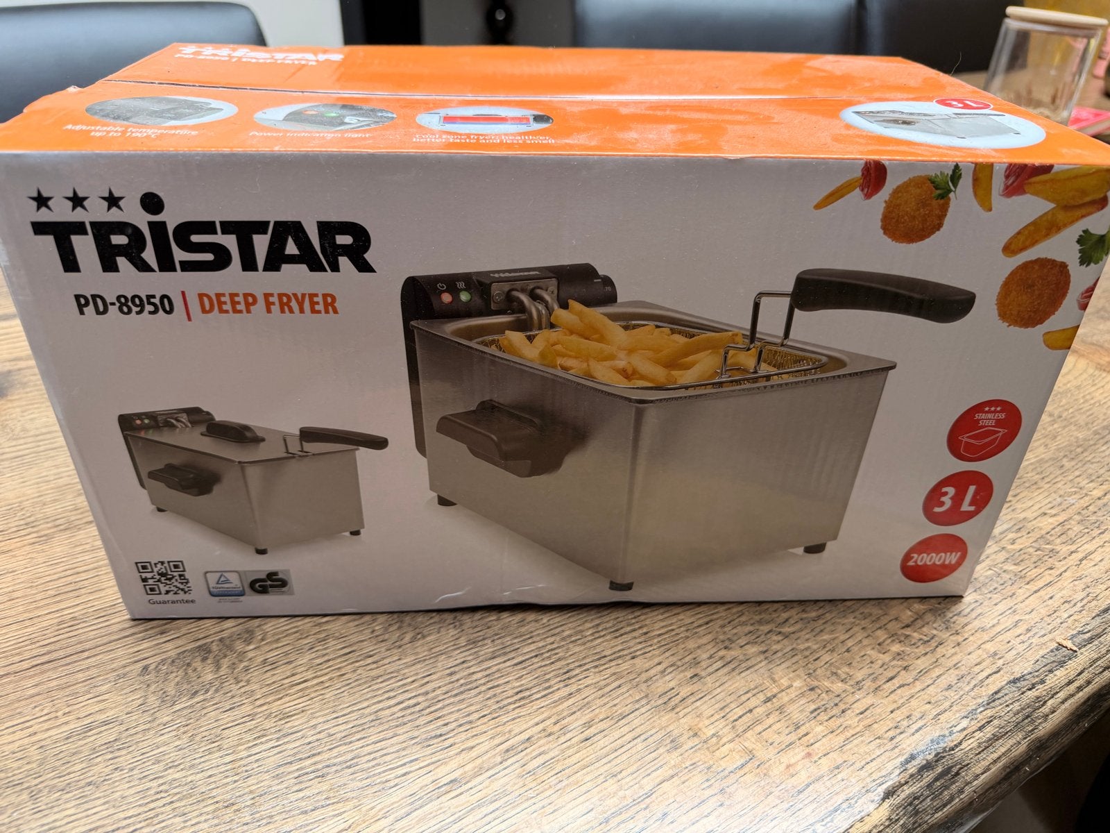 Nieuwe Tristar PD-8950 Deep Fryer - Ongebruikt, 2 tot 3 liter, Ophalen, Nieuw