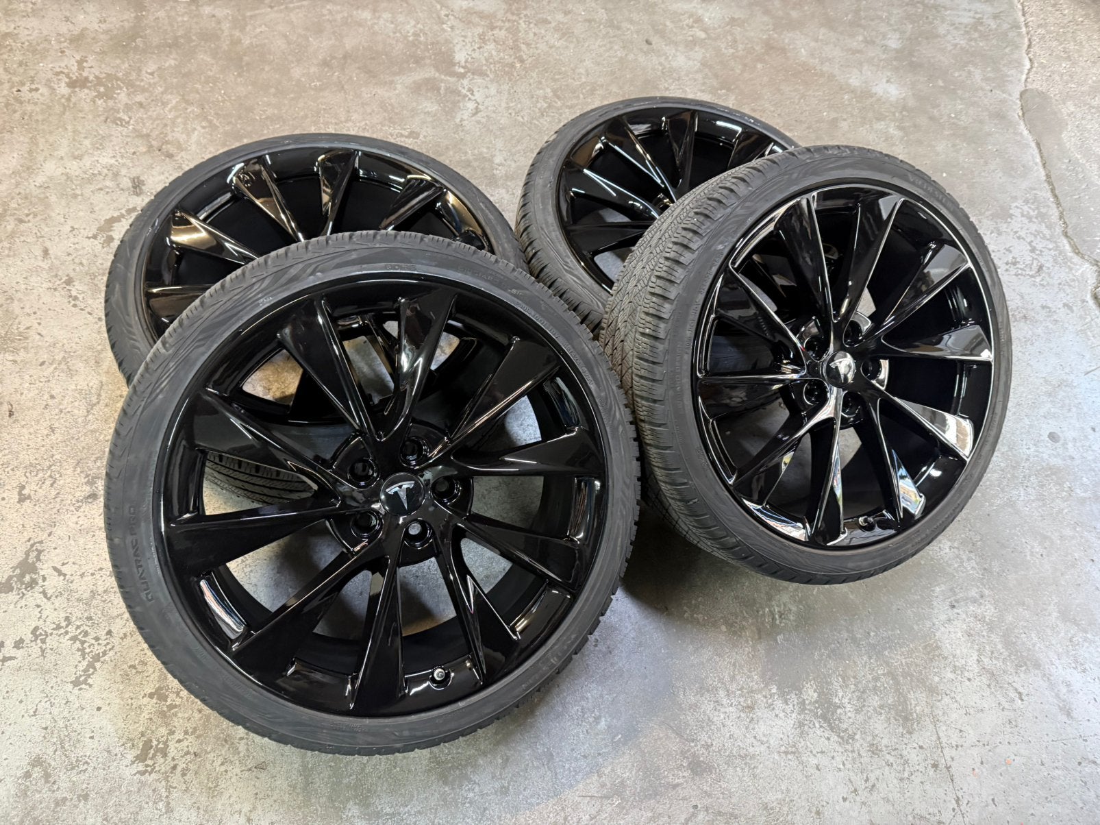 ✅ 21 Inch Black Spoke Turbine Tesla Model S velgen 5x120, Auto-onderdelen, Banden en Velgen, Banden en Velgen, All Season, 21 inch