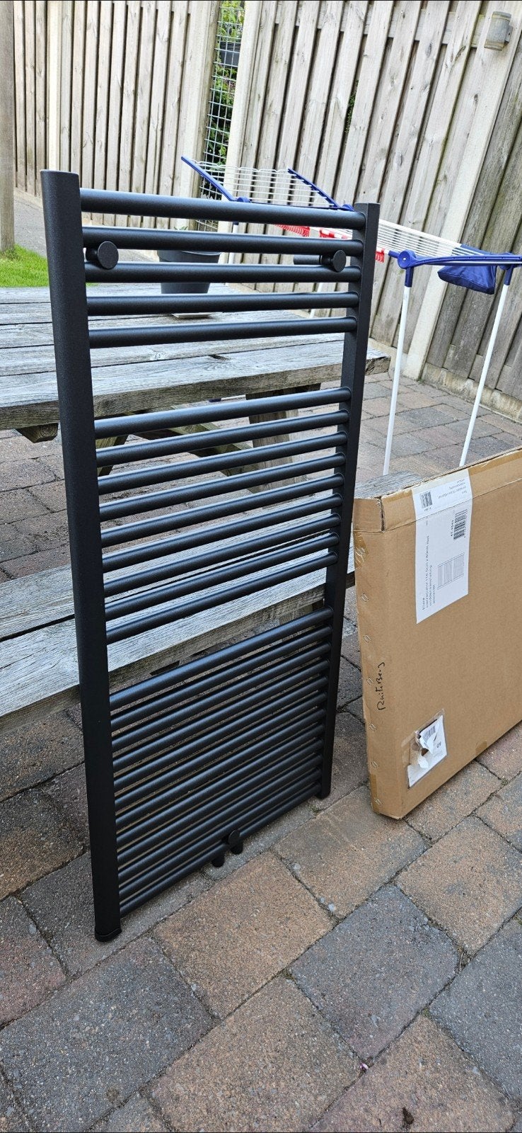 Nieuw in doos: Elara sierradiator antraciet 118.5x60 cm, Ophalen, 500 tot 800 watt, Radiator, Nieuw
