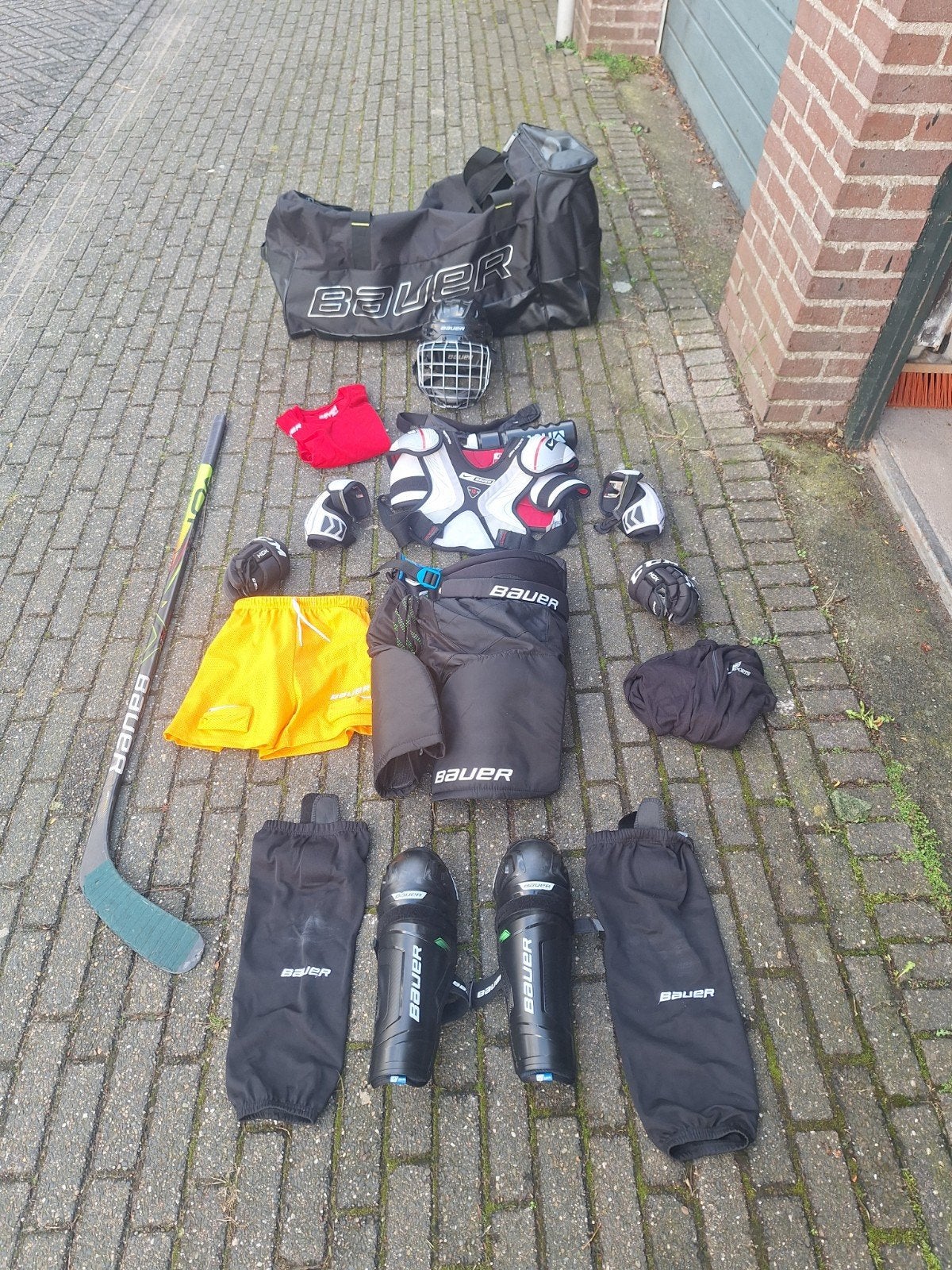 Hele Complete ijshockey set junior L, Sport en Fitness, Ophalen, Gebruikt, Bescherming