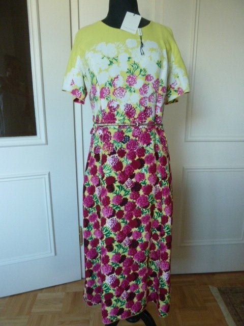 SALE Marc Jacobs luxe hoofdlijn zomer jurk citroen/fuchsia, Kleding | Dames, Verzenden, Geel, Nieuw, MARC JACOBS HOOFDLIJN