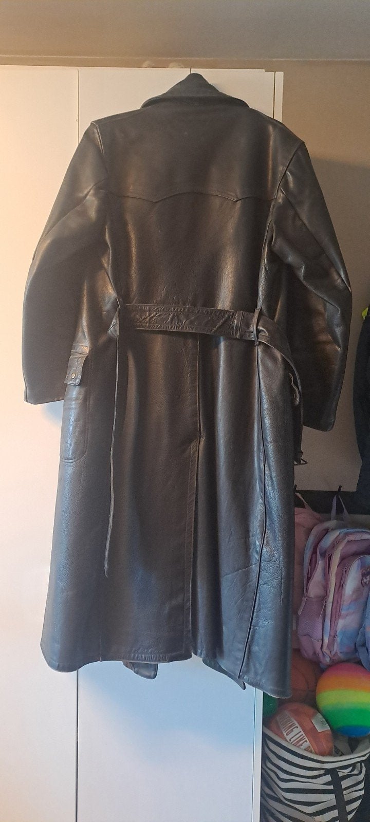 Unieke Vintage Motorjas Leer - Jaren '50 - Gedragen door Opa, Ophalen, Heren