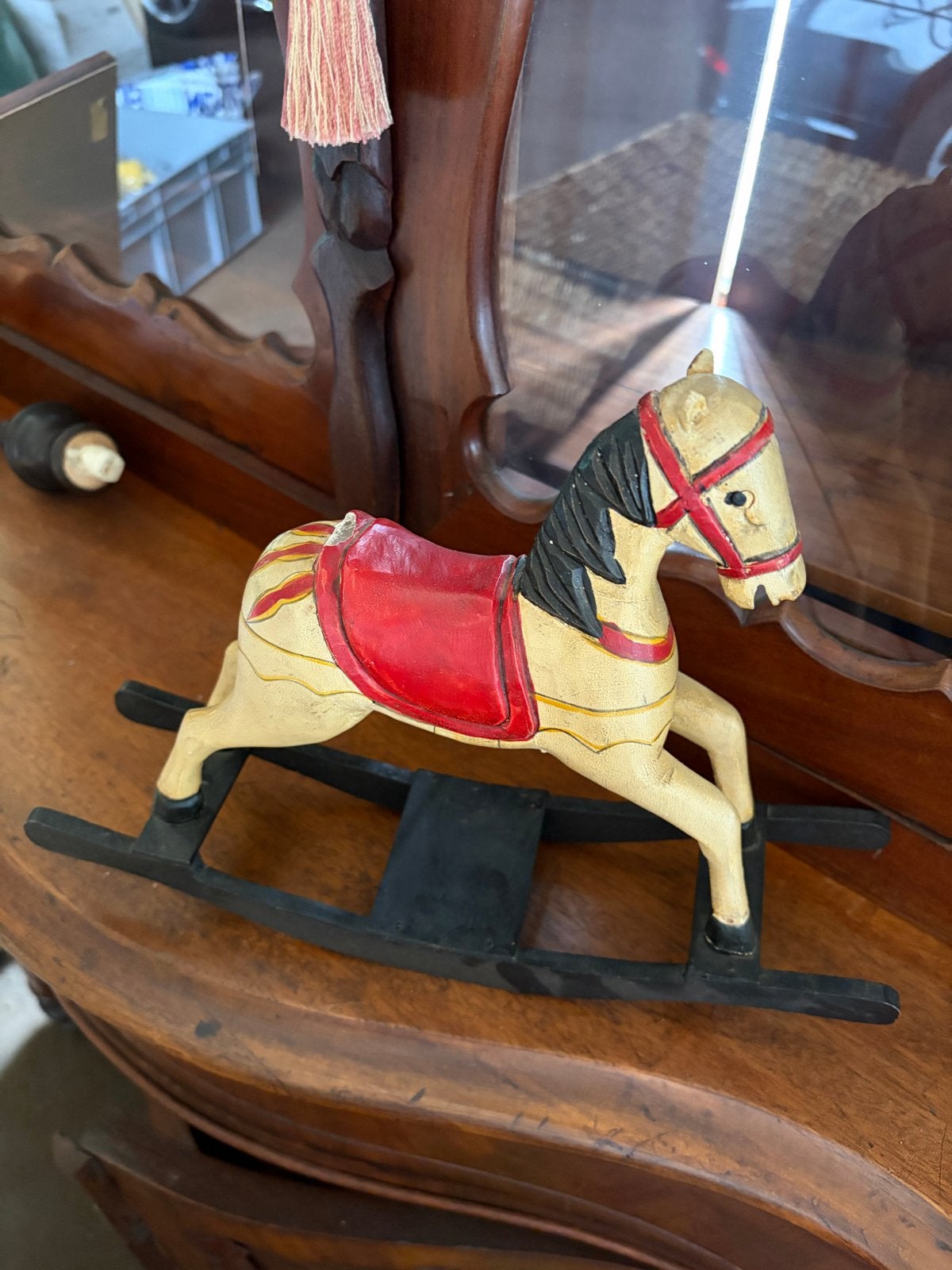 Decoratief houten hobbelpaardje, Antiek en Kunst, Antiek | Speelgoed, Ophalen