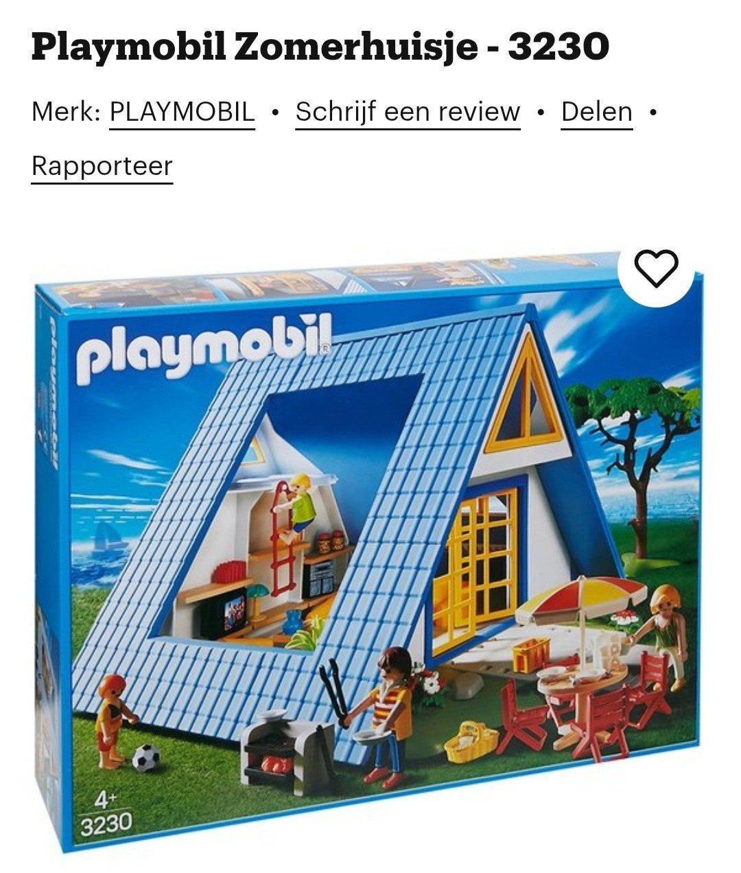 Playmobil Zomerhuisje 3230 - Compleet met accessoires, Ophalen, Gebouw, Complete set, Zo goed als nieuw