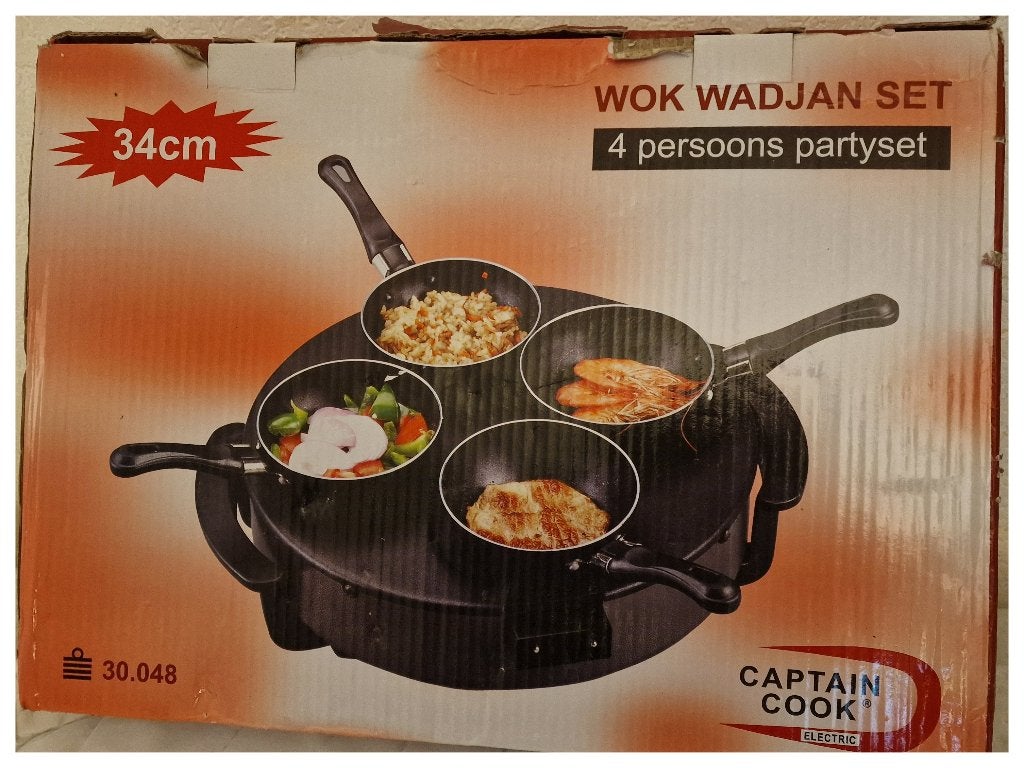 Wok wadjan set, Ophalen of Verzenden, Gebruikt, 4 t/m 7 personen