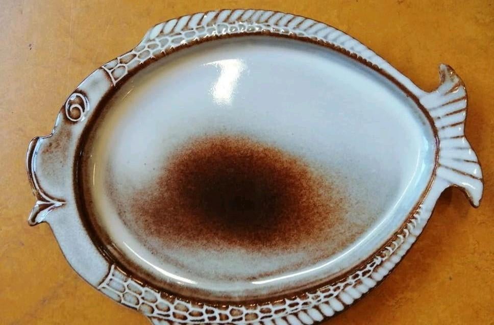 Vintage handgemaakte visschaal, Antiek en Kunst, Ophalen of Verzenden
