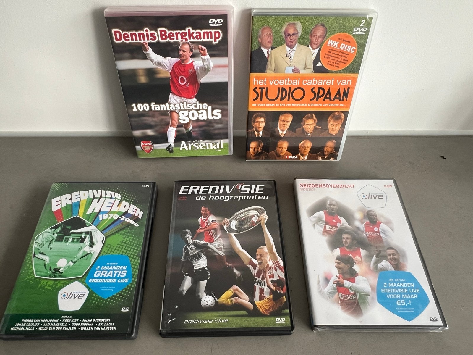 Voetbal DVD collectie: Bergkamp, Studio Spaan, Eredivisie, Gebruikt, Alle leeftijden, Voetbal, Documentaire
