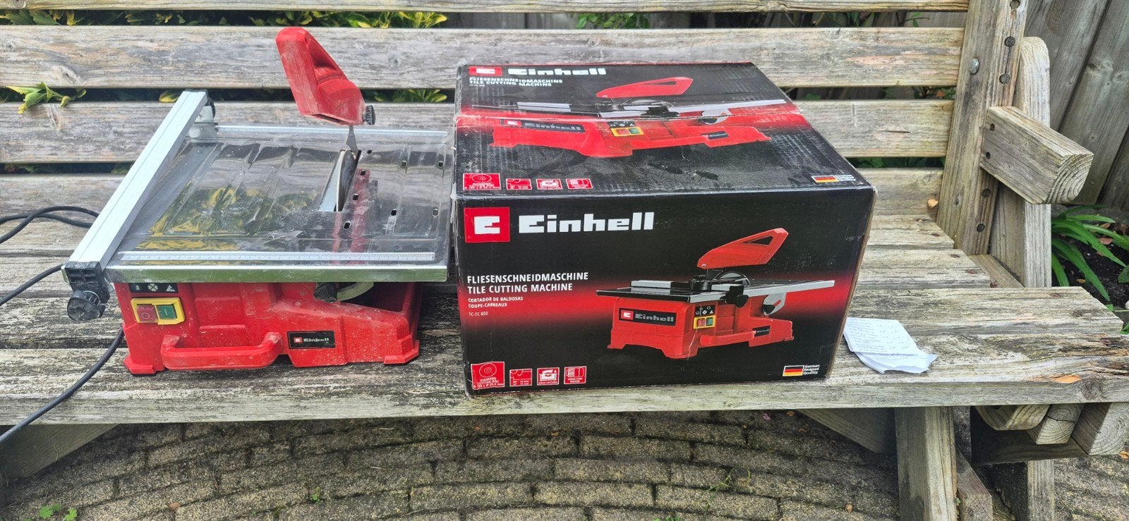 Einhell TC-TC 800 Tegelsnijmachine - Bijna niet gebruikt, Ophalen of Verzenden, Zo goed als nieuw