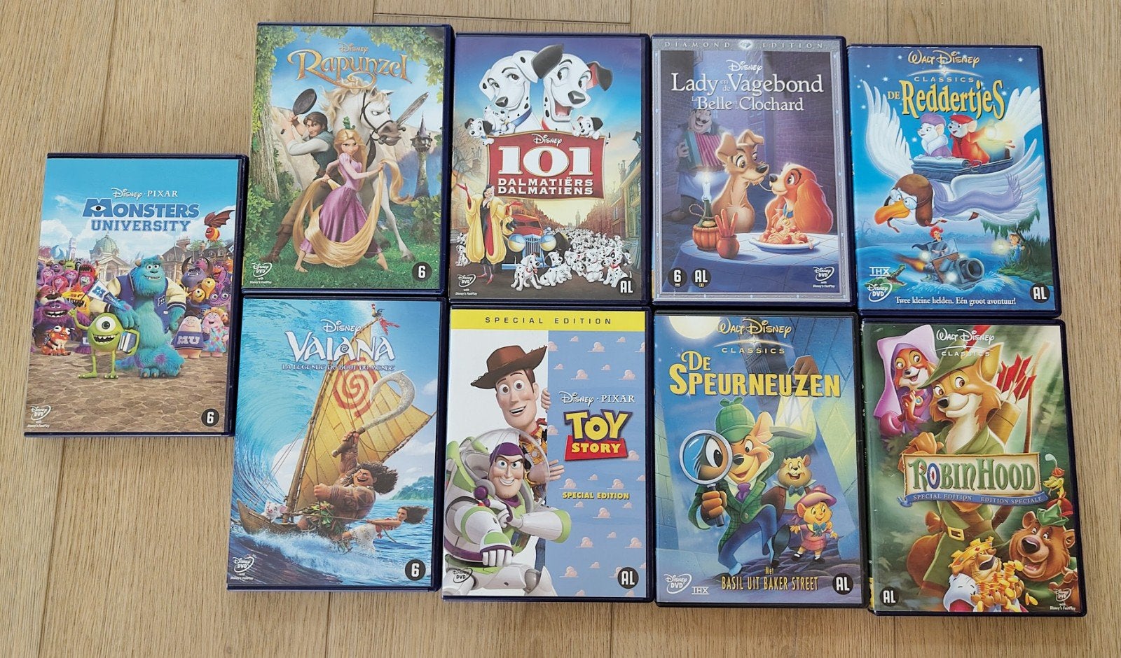 9 Originele Disney DVD's - Gebruikt, Prima Staat, Alle leeftijden, Familie, Film, Gebruikt