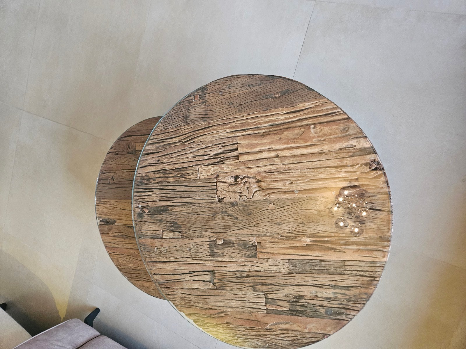 Richmond Salontafel Set (2 stuks) Glasplate, Ophalen, Modern, Industrieel, Landelijk, Gebruikt, 50 tot 100 cm
