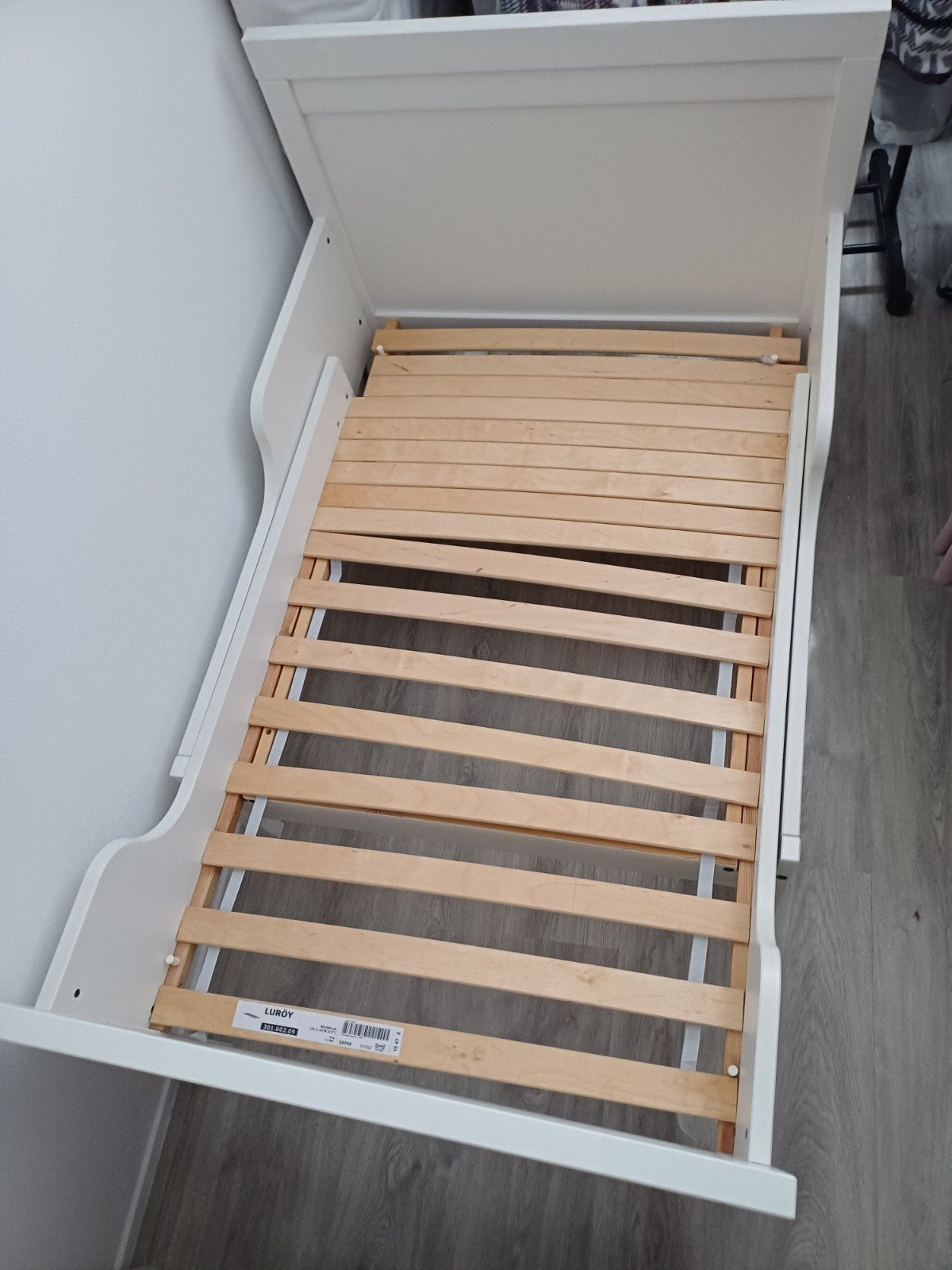 IKEA SUNDVIK Meegroeibed wit, 80x200 cm, Ophalen, Gebruikt, 180 cm of meer, 70 tot 85 cm