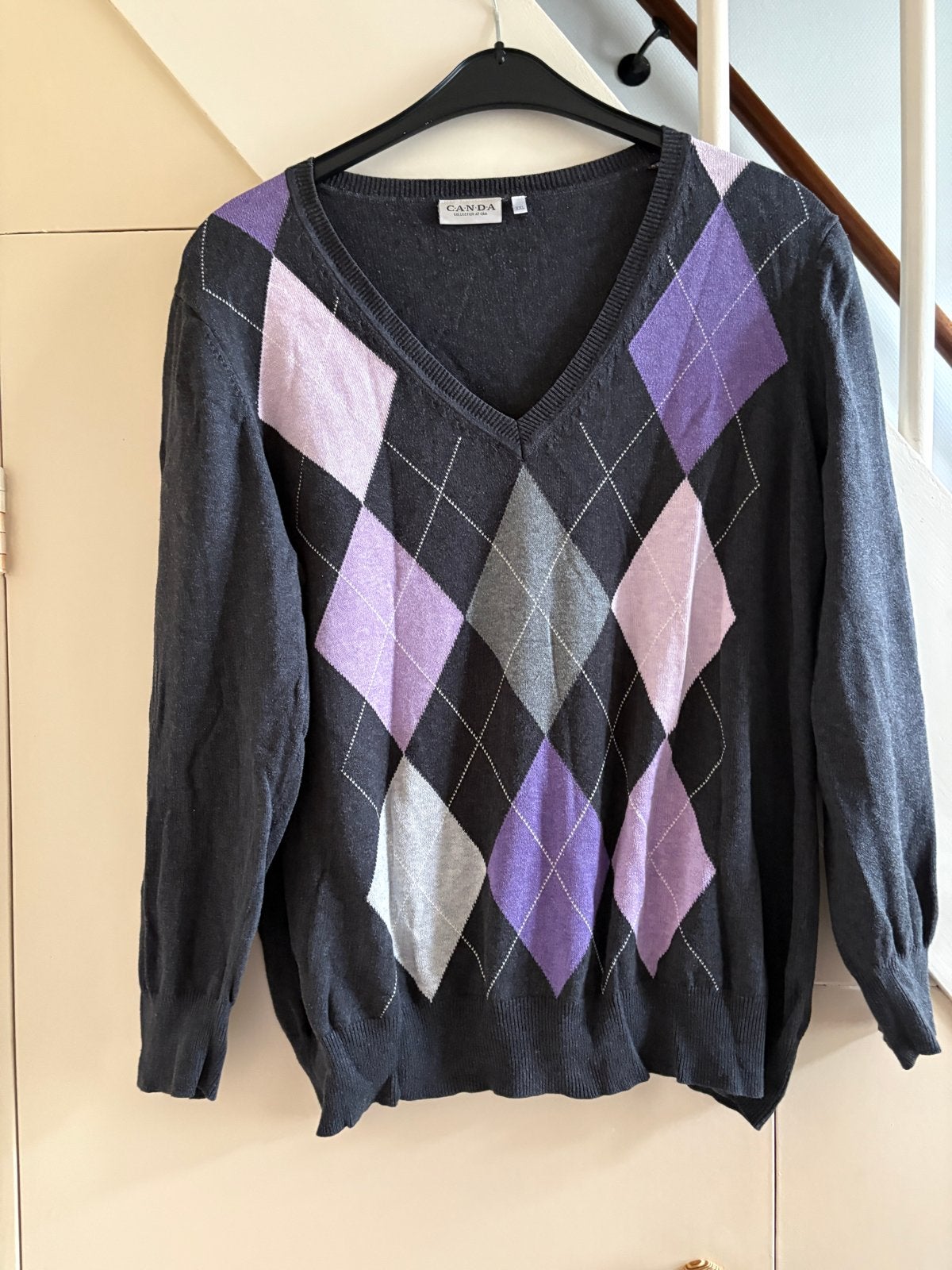 Prachtige Canda trui met argyle patroon - Maat XXL, Ophalen of Verzenden, Gedragen, Maat 46/48 (XL) of groter, Meerkleurig