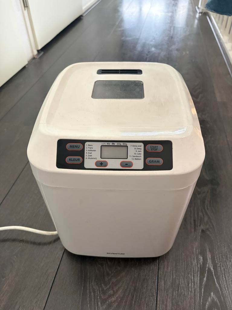 Broodbakmachine inventum, Witgoed en Apparatuur, Broodbakmachines, Gebruikt, 800 tot 1200 gram deeg, Kijkvenster, Ophalen