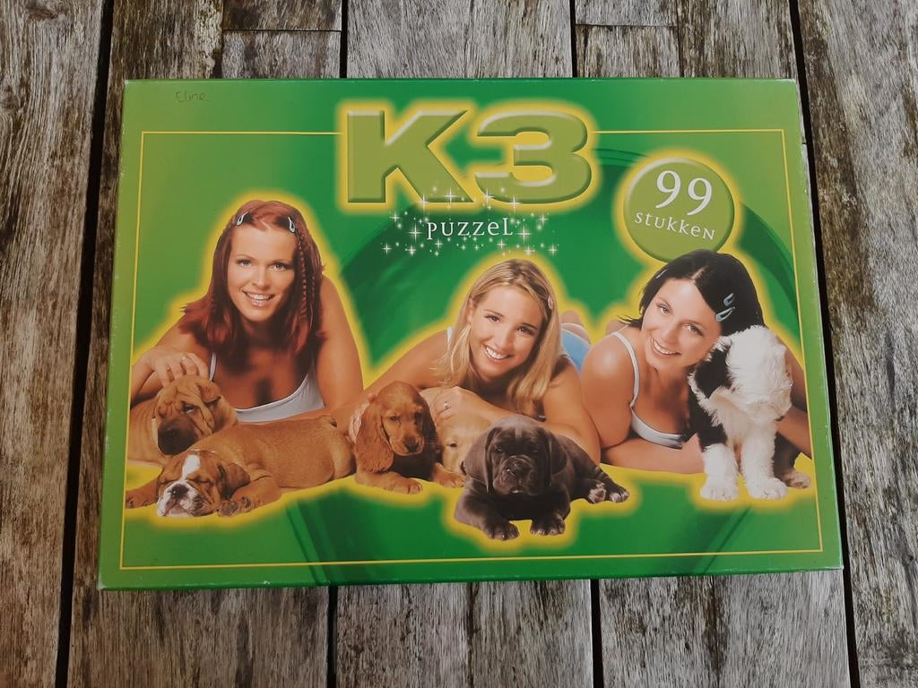 K3 hondjes puppy puzzel karen kristel kathleen, Ophalen of Verzenden, 500 t/m 1500 stukjes