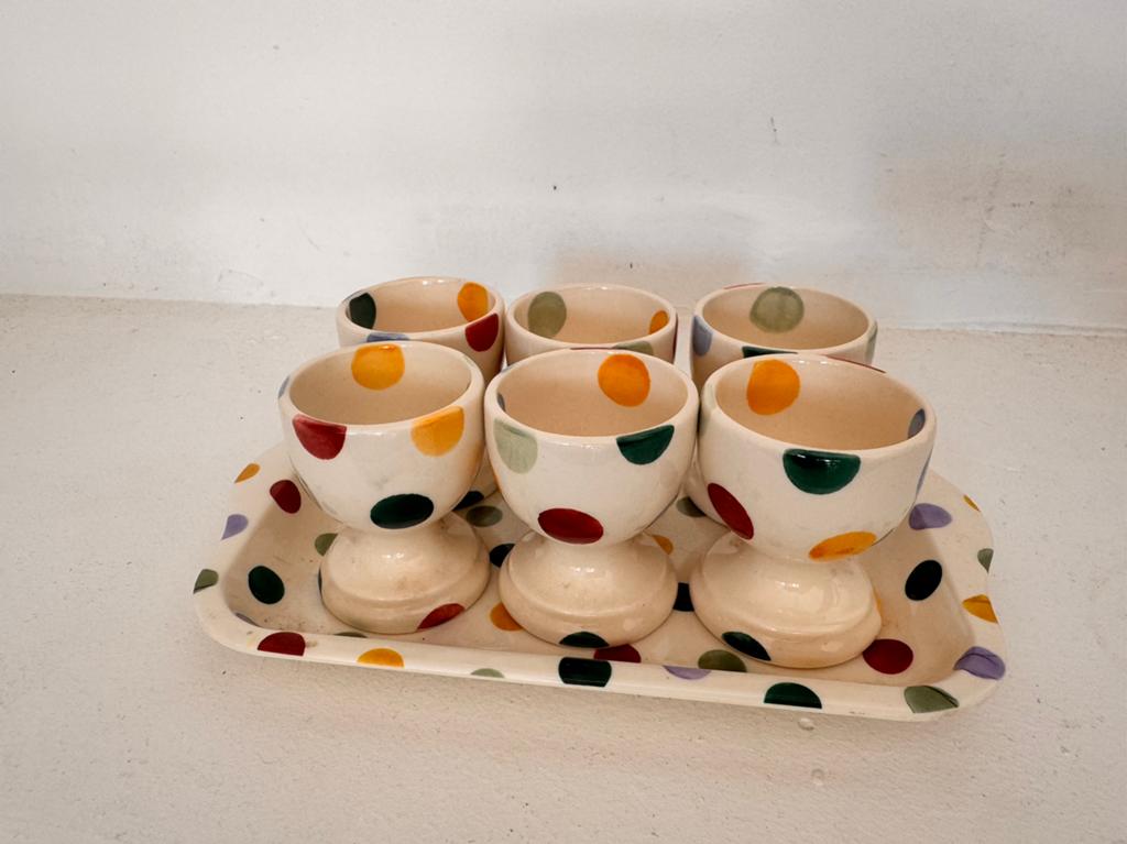 Emma Bridgewater eierdopjes en schaaltje, Ophalen