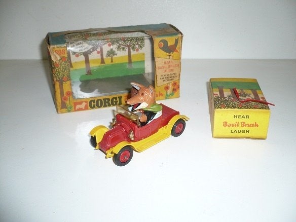 Corgi Toys 808 Basil Brush Car in Originele doos, Hobby en Vrije tijd, Modelauto's | 1:43, Ophalen of Verzenden, Zo goed als nieuw