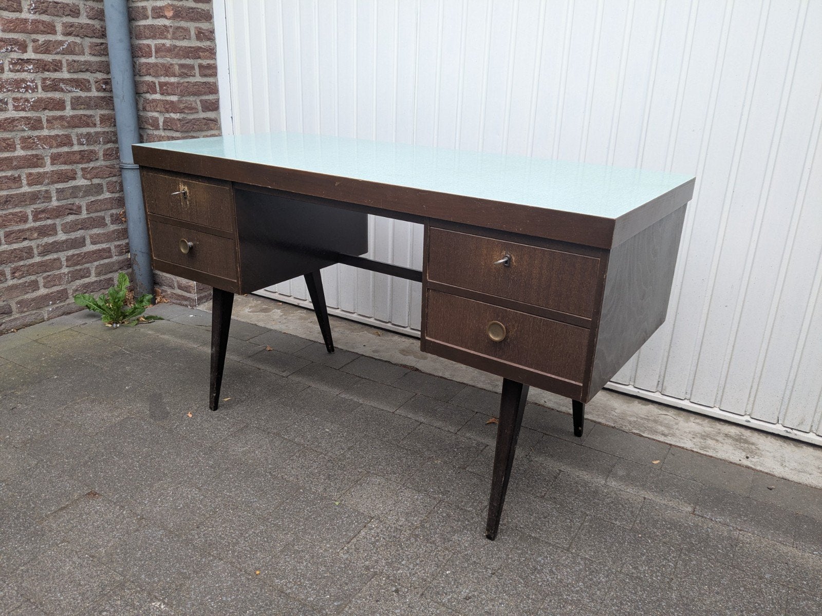 vintage bureau buro midcentury Ekawerk Lippe, Ophalen, Gebruikt