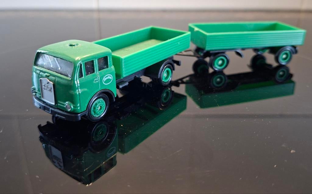 Man Diesel truck met aanhanger Landliebe 1/87, Ophalen of Verzenden, Zo goed als nieuw, Bus of Vrachtwagen, Overige merken