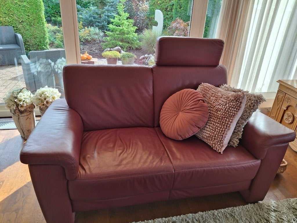 Leren bankstel, Huis en Inrichting, Ophalen, Gebruikt, 150 tot 200 cm, 75 tot 100 cm
