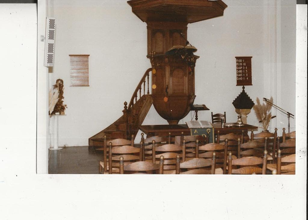 Wamel Ned Hervormde Kerk Interieur Foto, Verzamelen, Ophalen of Verzenden, 1960 tot 1980, Ongelopen, Gelderland