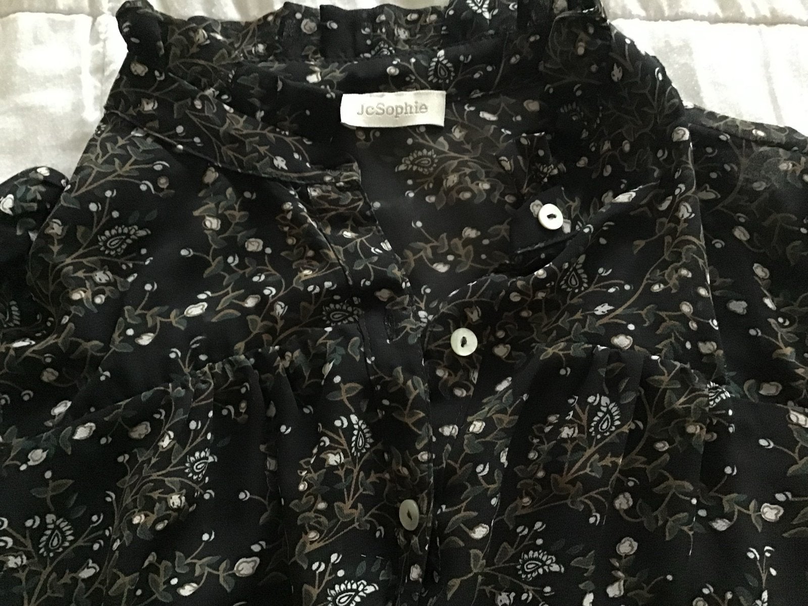 Jc Sophie jurk mt S zwart met bloemetjes, getailleerd, Zwart, Nieuw, Ophalen of Verzenden, Maat 36 (S)