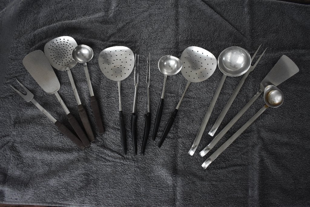 Gustav Beran Dick Simonis Brabantia 70s vintage lepelrek set, Ophalen of Verzenden