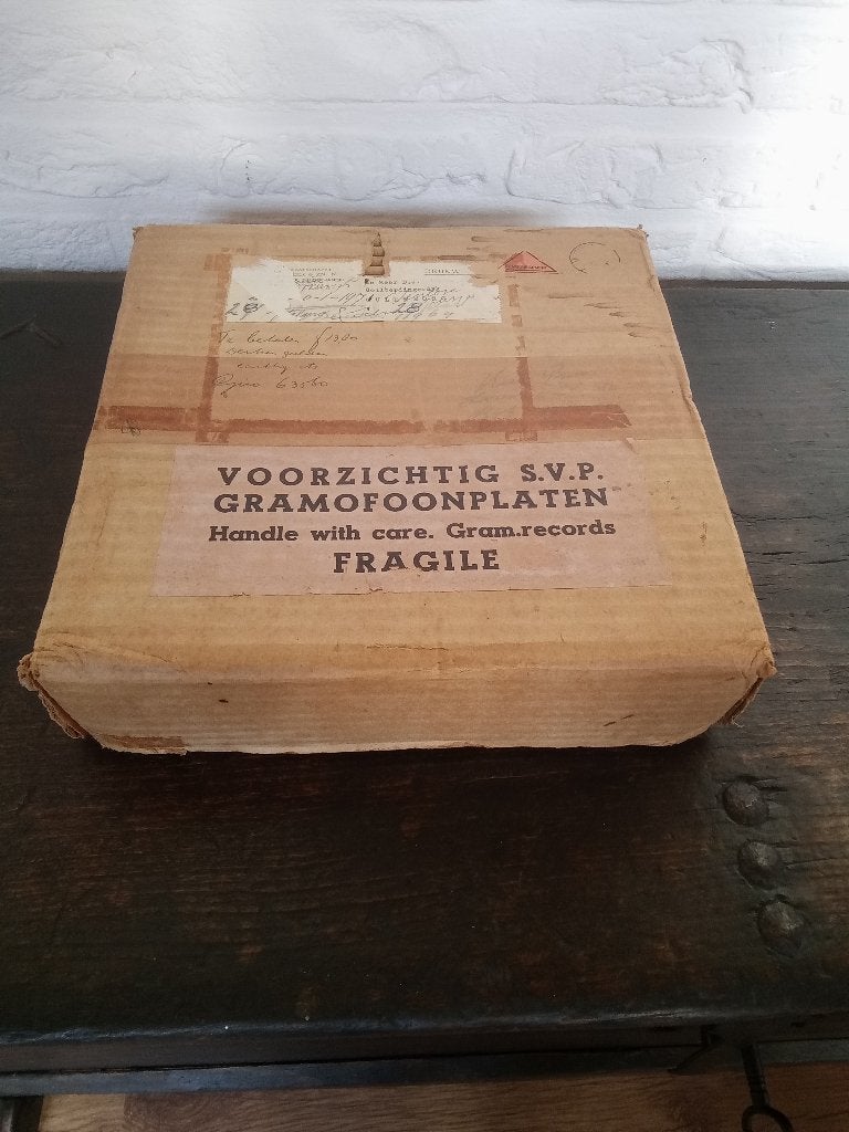 Doos 78 toeren grammofoon platen Max van Praag, Ophalen of Verzenden