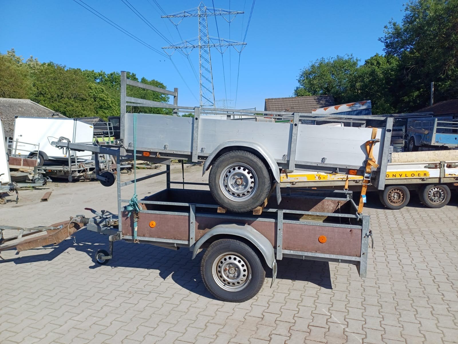 2 enkelassige aanhangers, Auto diversen, Ophalen, Gebruikt