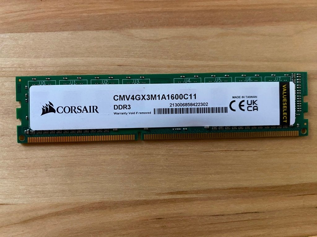 Corsair  4GB DDR3 1600 MH CMV4GX3M1A1600C11, Computers en Software, RAM geheugen, Ophalen of Verzenden, DDR3, Desktop