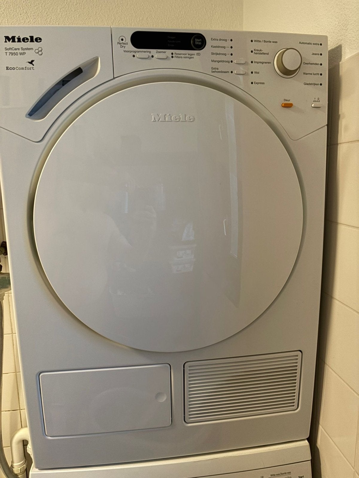 Miele T 7950 WP SoftCare System EcoComfort droger, Witgoed en Apparatuur, Wasdrogers, Ophalen, 6 tot 8 kg, Zo goed als nieuw, Voorlader