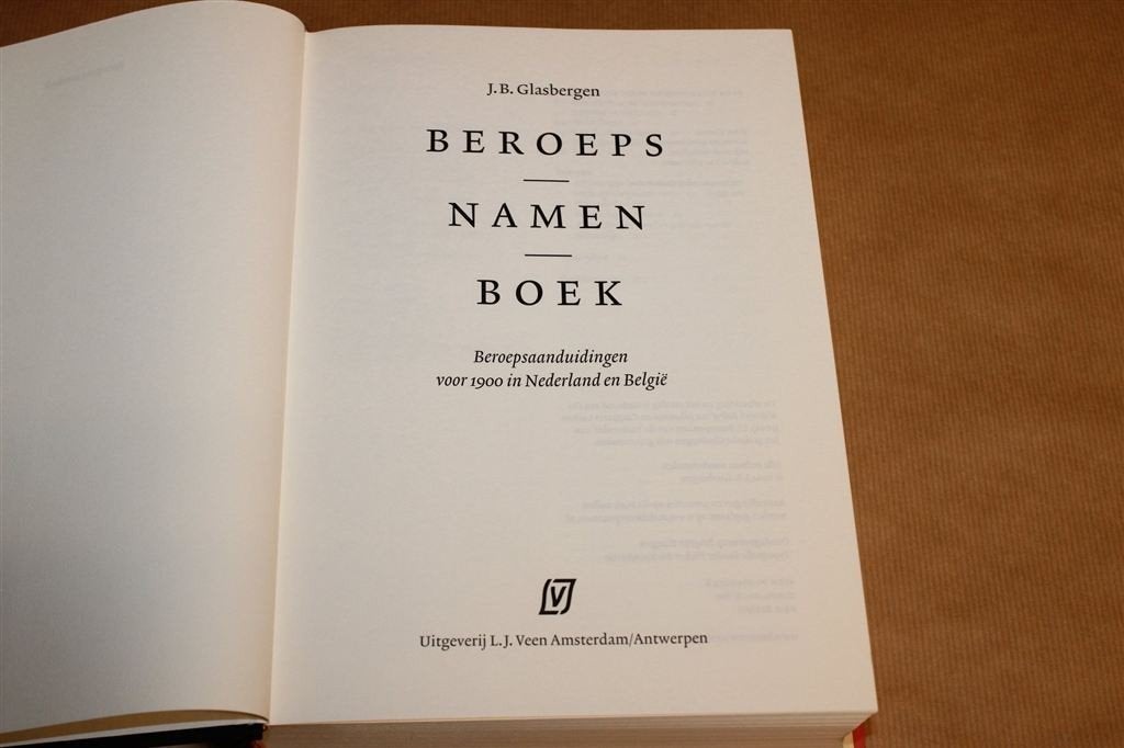 Beroepsnamenboek — Historische Beroepsaanduidingen [2004], Ophalen of Verzenden, Zo goed als nieuw